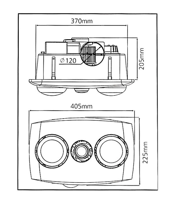 Innolux Comfort 2 Instant Heat Bathroom Heat unit, Light and Exhaust Fan