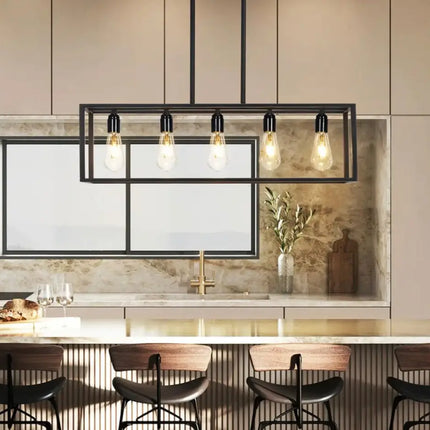 Interior Ave - Industrial 5 Light Chandelier Dropli, Home & Garden > Lighting, interior-ave-industrial-5-light-chandelier