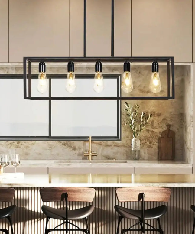 Interior Ave - Industrial 5 Light Chandelier Dropli, Home & Garden > Lighting, interior-ave-industrial-5-light-chandelier