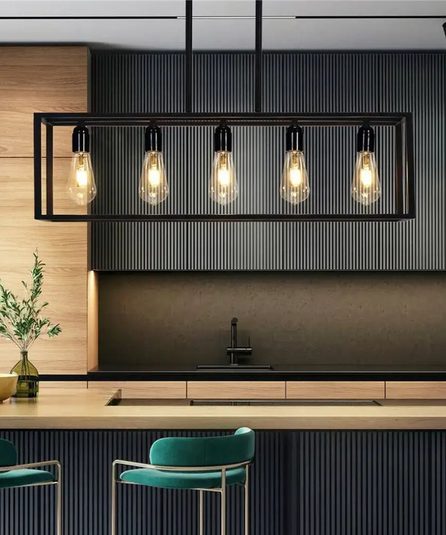 Interior Ave - Industrial 5 Light Chandelier Dropli, Home & Garden > Lighting, interior-ave-industrial-5-light-chandelier