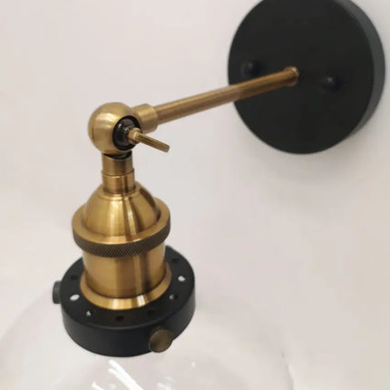 Interior Clear Wine Glass Shape With Antique Brass Highlight 1 Light Wall Light - PESINI1W-Wall Sconce-CLA Lighting