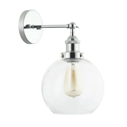 Interior Clear Wine Glass Shape With Chrome Highlight 1 Light Wall Light - PESINI4W-Wall Sconce-CLA Lighting