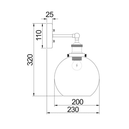 Interior Clear Wine Glass Shape With Chrome Highlight 1 Light Wall Light - PESINI4W-Wall Sconce-CLA Lighting