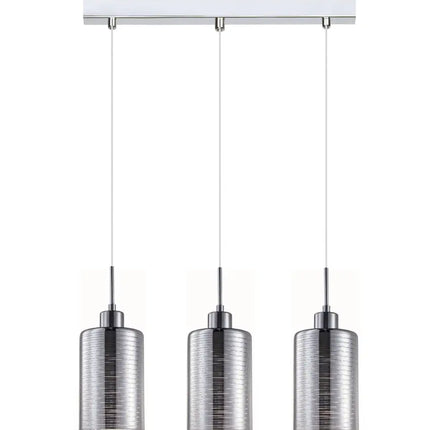 Interior Iron & Chrome Glass 3 Light Island Pendant - ESPEJO1X3S-Island Pendant Lights-CLA Lighting