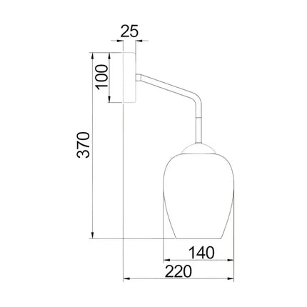 Interior Wine Glass 1 Light Wall Light Black / Copper - VINUM2W-Wall Sconce-CLA Lighting