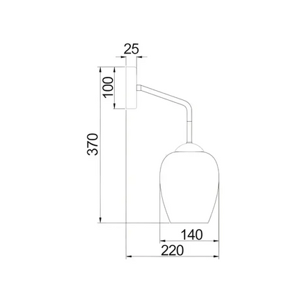 Interior Wine Glass 1 Light Wall Light Black / Copper - VINUM2W-Wall Sconce-CLA Lighting