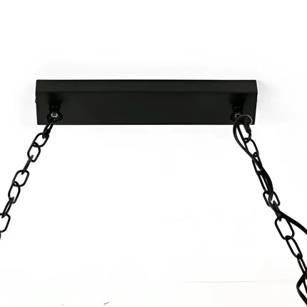 Island 5 Light Pendant Natural / Black - SL65115-Island Pendant Lights-Oriel Lighting