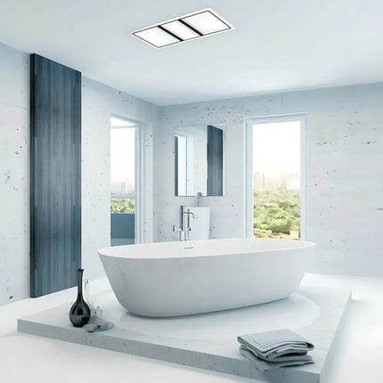 IXL Tastic Luminate Dual 3 in 1 Bathroom Heater Exhaust Fan & Light - White - 3 in 1 bathroom heat