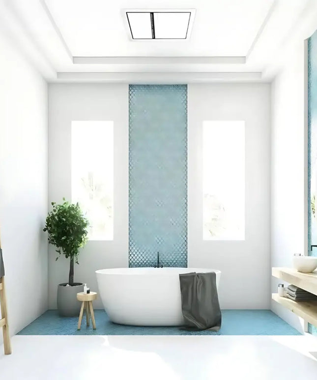 IXL Tastic Luminate Single 3 in 1 Bathroom Heater Exhaust Fan & Light - White - 3-in-1 Bathroom Heaters