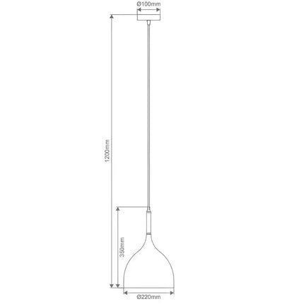 Jade 220 Brushed Brass Pendant