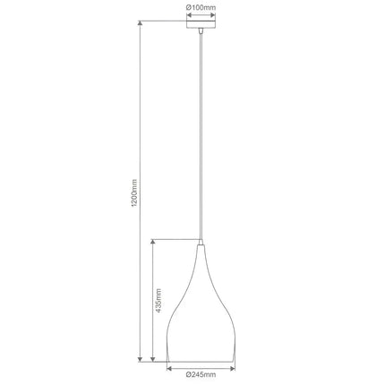 Jade 240 Brushed Brass Pendant Light | Modern Minimalist E27 Hanging Light