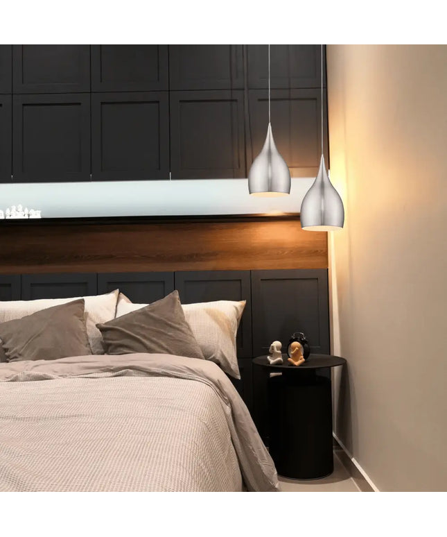 Jade 240 Brushed Nickel Pendant Light | Contemporary Metal Pendant