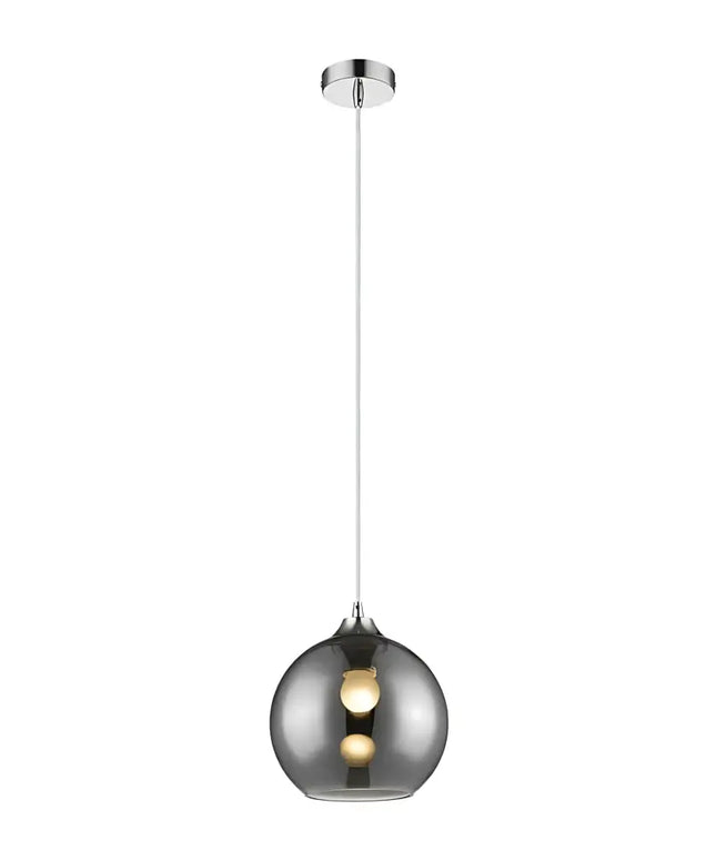 Jazz 220 Chrome Pendant Light | Retro Glass Pendant for Modern Interiors