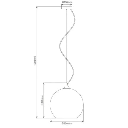 Jazz 350 Chrome Pendant Light | Retro Glass Pendant for Modern Spaces