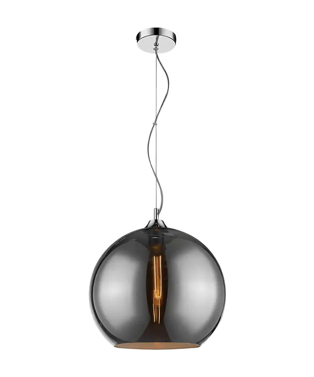 Jazz 350 Chrome Pendant Light | Retro Glass Pendant for Modern Spaces