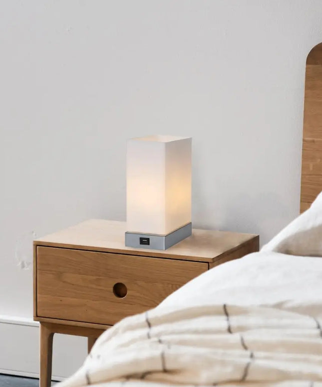 Jessica Rectangle Touch Lamp with USB Port-Home & Garden > Lighting-Dropli