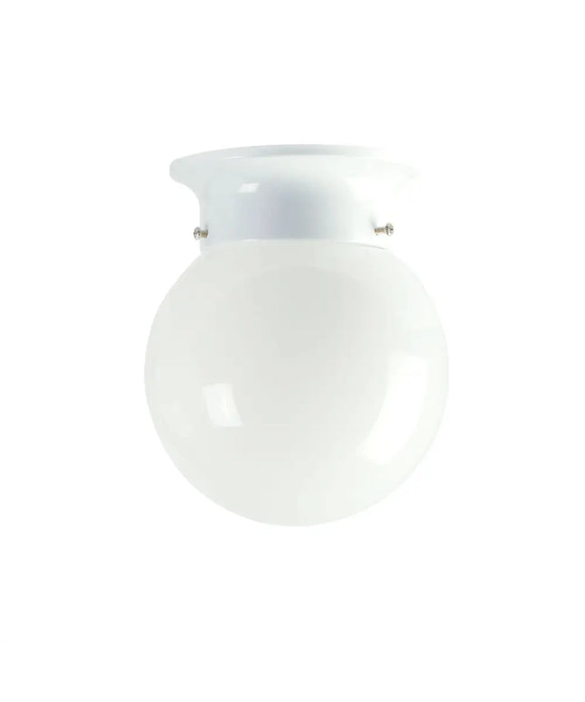 Jetball DIY Glass Ceiling Light 150mm White-DIY Batten Fix Lights-Oriel Lighting