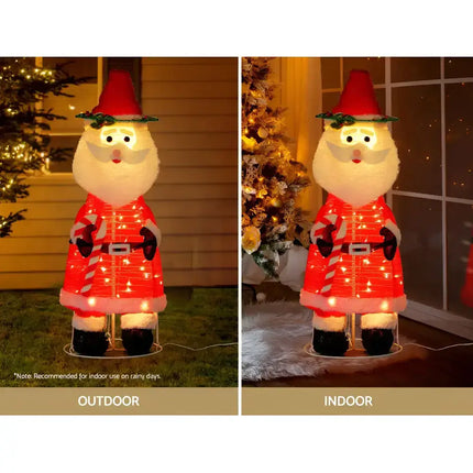 Illuminated Santa Claus figure from Jingle Jollys Christmas Lights 96 LED fairy lights