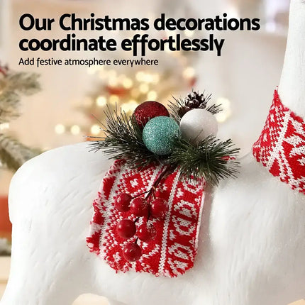 Festive Christmas reindeer decoration for Jingle Jollys 60cm Glitter Deer Ornaments