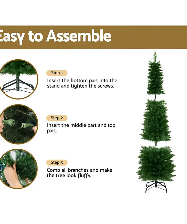 Assembly instructions for Jingle Jollys 1.8m Pre-Lit Christmas Tree with 200 LED lights