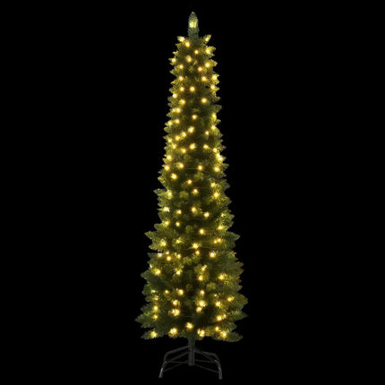 Slim pre-lit Christmas tree with 200 LED lights from Jingle Jollys Christmas Tree collection