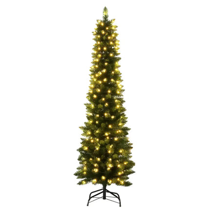 Slim artificial Christmas tree with lights from Jingle Jollys Christmas Tree 1.8m series