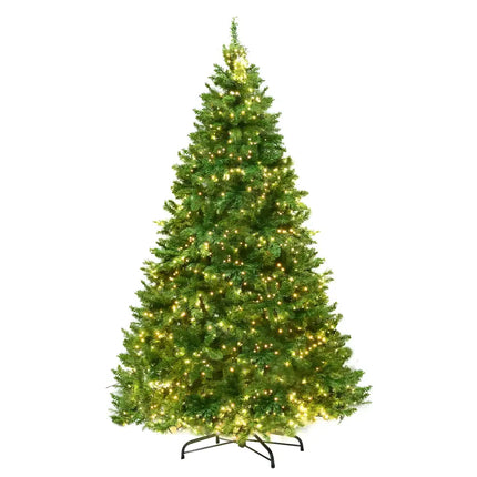 Illuminated artificial Christmas tree with 874 LEDs and 8 light modes for festive décor