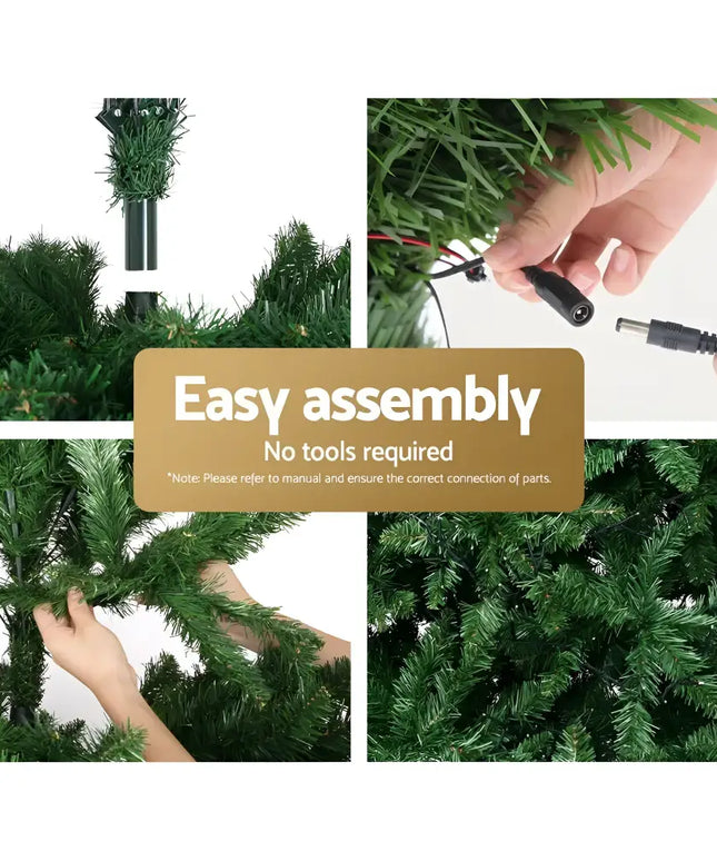 Artificial Christmas Tree Assembly Instructions for Jingle Jollys 1.8m Xmas Tree with 874 LED Lights