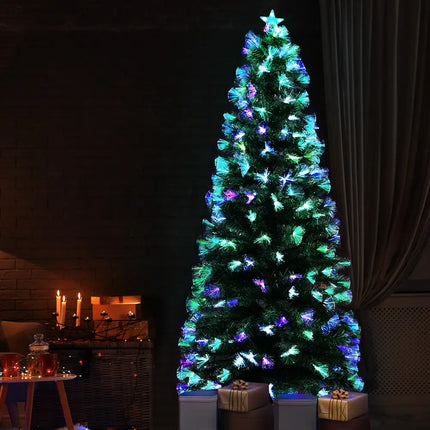 Jingle Jollys Christmas Tree 2.1M 7FT LED Xmas Multi Colour Lights Optic Fibre - Occasions > Christmas > Outdoor