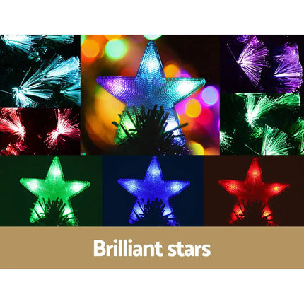 Jingle Jollys Christmas Tree 2.1M 7FT LED Xmas Multi Colour Lights Optic Fibre - Occasions > Christmas > Outdoor