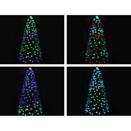 Jingle Jollys Christmas Tree 2.1M 7FT LED Xmas Multi Colour Lights Optic Fibre - Occasions > Christmas > Outdoor