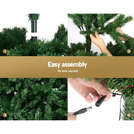 Assembly instructions for Jingle Jollys 2.1m Christmas Tree with 8-color lighting modes