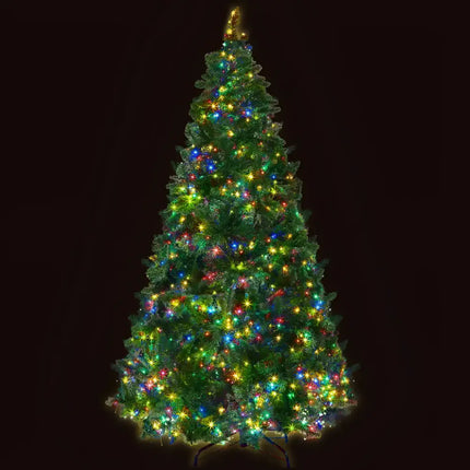 Illuminated Jingle Jollys Christmas Tree 2.1m with multi-color lights and 8 modes