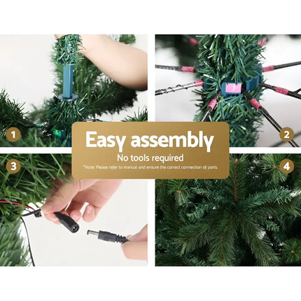 Christmas tree assembly instructions for Jingle Jollys 2.4M Xmas tree with 3190 LEDs