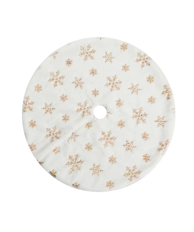 Jingle Jollys Christmas Tree Skirt 90cm Snowflake Ornaments Xmas Decorations - Occasions > Christmas > Christmas