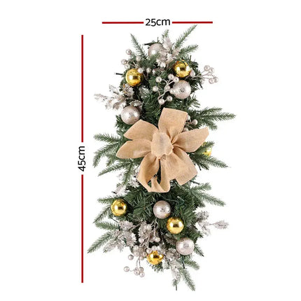 Jingle Jollys Hanging Christmas Garland 45cm Staircase Door Party Decor - Occasions > Christmas > Christmas Wreaths &