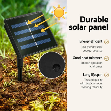 0.6M Christmas Lights 160 LED Motif Solar Wreath Xmas Decorations Jingle Jollys - Occasions > Christmas > Outdoor