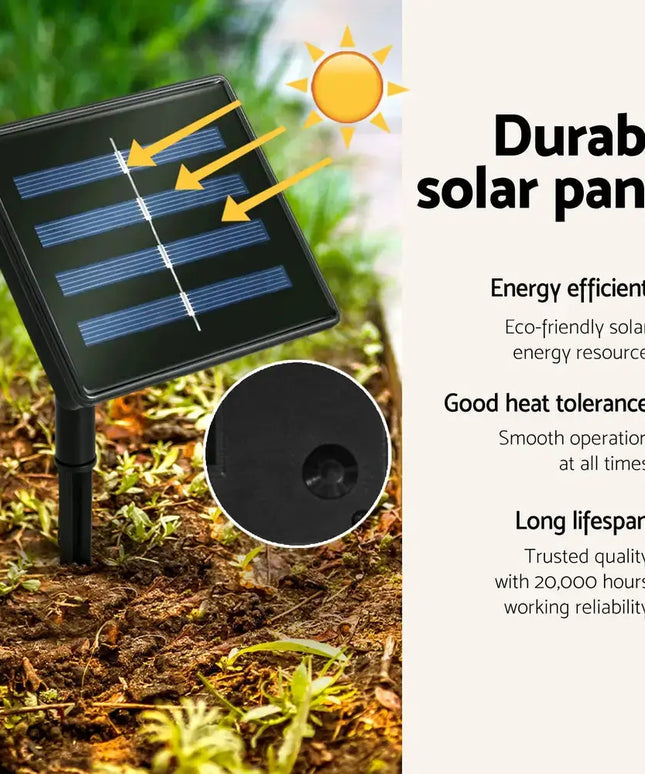 0.6M Christmas Lights 160 LED Motif Solar Wreath Xmas Decorations Jingle Jollys - Occasions > Christmas > Outdoor