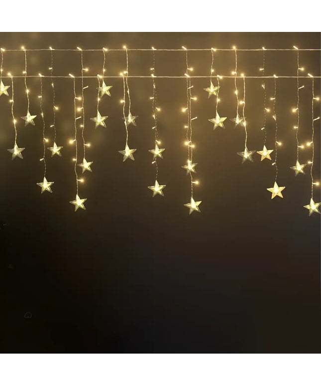 Star-shaped string lights from Jingle Jollys Solar Christmas Lights 80 LED 3M Icicle Lights