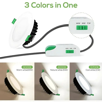 13W Tri-Colour Dimmable LED Downlight | 90mm Cut Out | Kakadu Pro