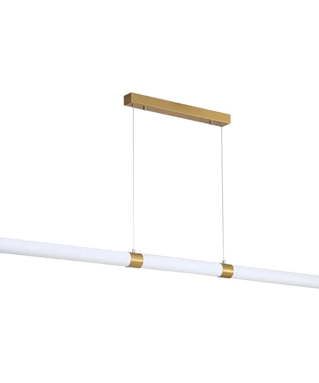 Kallita Satin Brass Tri-Colour Dimmable Linear LED Pendant