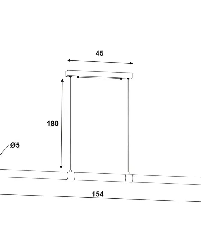 Kallita Satin Brass Tri-Colour Dimmable Linear LED Pendant