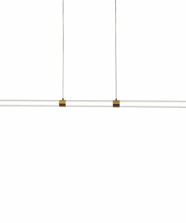 Kallita Satin Brass Tri-Colour Dimmable Linear LED Pendant