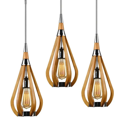 Karu – 1-Light Timber Pendant Light | Golden Oak