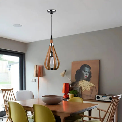 Karu – 1-Light Timber Pendant Light | Golden Oak