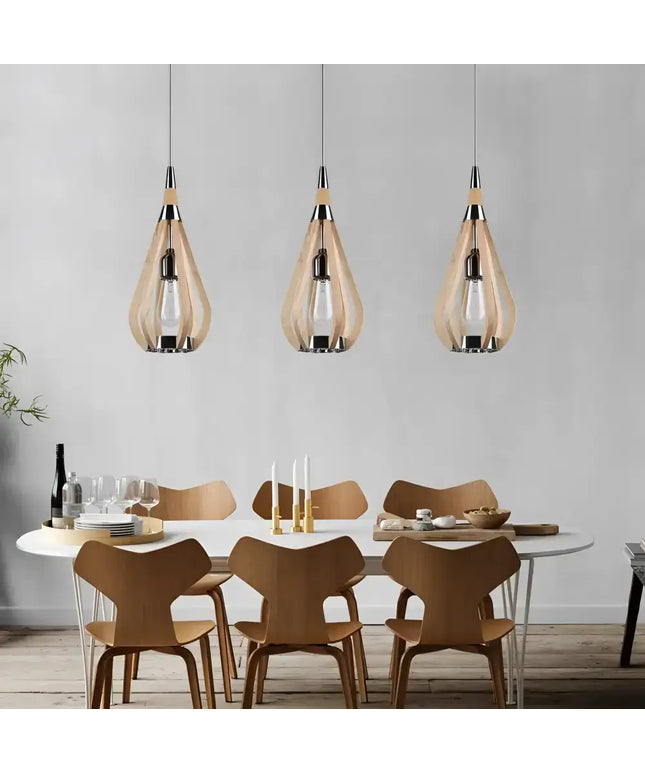 Karu – 1-Light Timber Pendant Light | Natural Oak