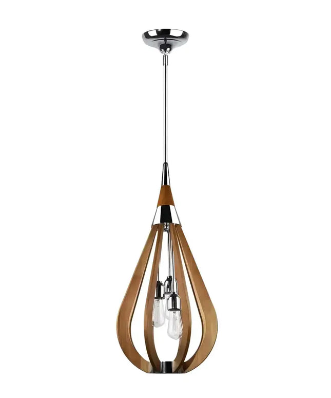 Karu – 3-Light Timber Pendant Light | Golden Oak
