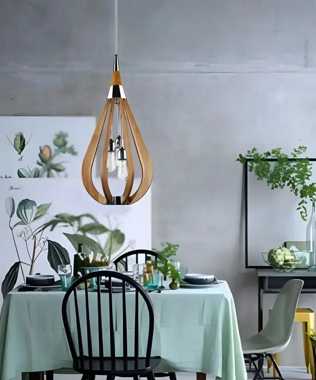 Karu – 3-Light Timber Pendant Light | Golden Oak