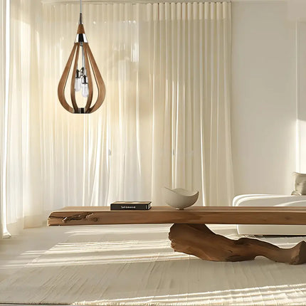 Karu – 3-Light Timber Pendant Light | Golden Oak