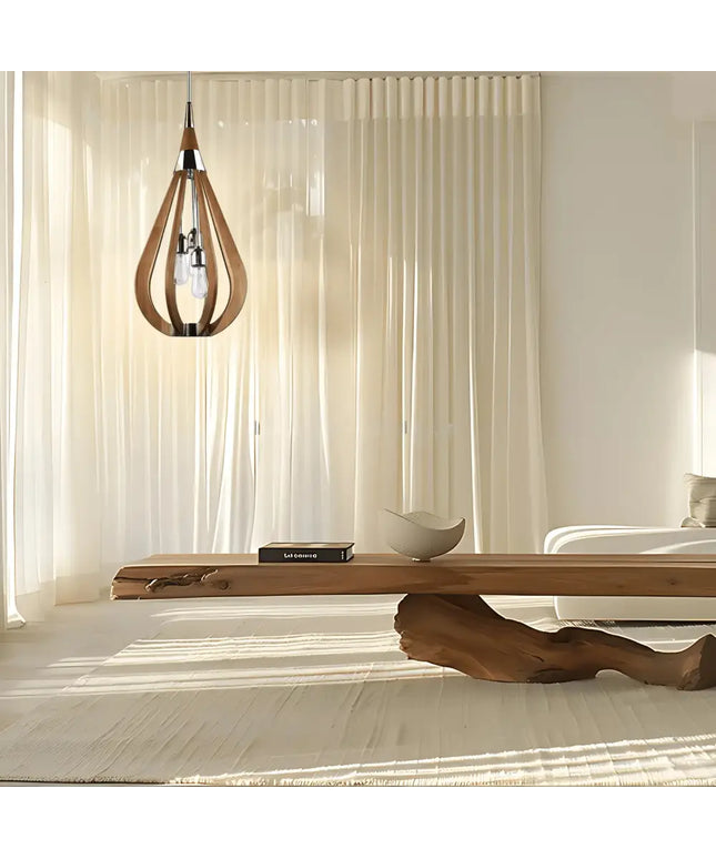 Karu – 3-Light Timber Pendant Light | Golden Oak